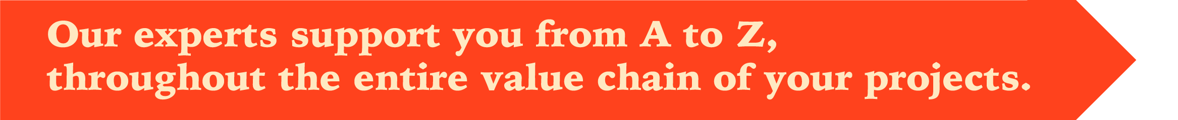 Our experts support you from A to Z, throughout the entire value chain of your projects.